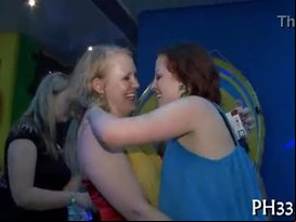 Very sexy gangbang in club