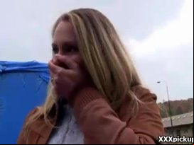 Public pickup nasty teen seduces tourist for street fuck 35