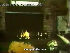 Ambitious blonde having fun in her house
