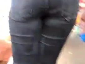 Sexy indian ass in tight black jeans