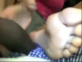 Erin's big size 11 footjob