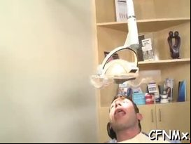Fantastic cfnm action with a hot babe gratifying dude with toy