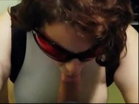 Chubby cougar pov blowjob and boobjob