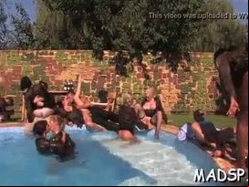 Bunch of wet cunts get stuffed with studs' meaty knobs
